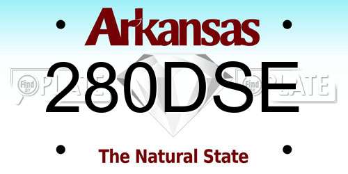 280DSE Arkansas License Plate