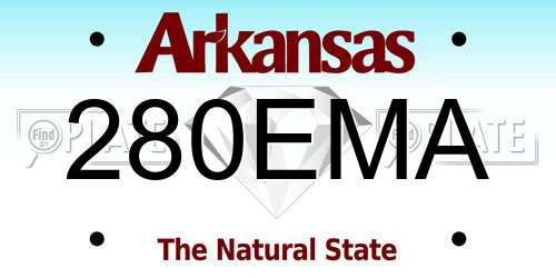 280EMA Arkansas License Plate