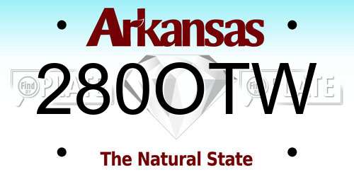 280OTW Arkansas License Plate