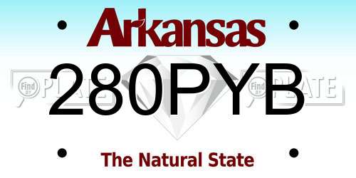 280PYB Arkansas License Plate