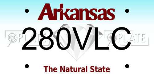 280VLC Arkansas License Plate