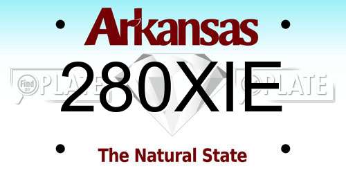 280XIE Arkansas License Plate