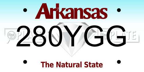 280YGG Arkansas License Plate