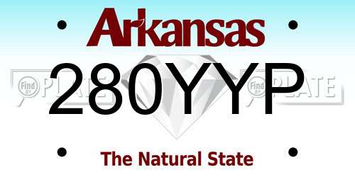 280YYP Arkansas License Plate