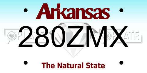 280ZMX Arkansas License Plate