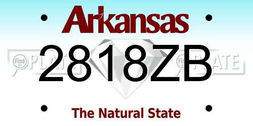 2818ZB Arkansas License Plate
