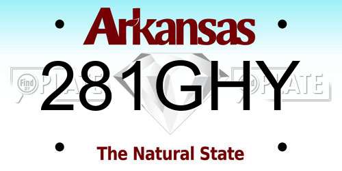281GHY Arkansas License Plate