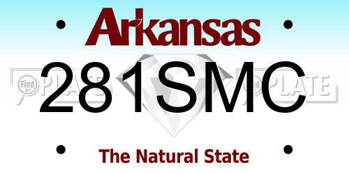 281SMC Arkansas License Plate