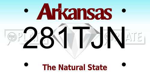 281TJN Arkansas License Plate