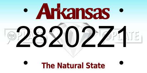 28202Z1 Arkansas License Plate