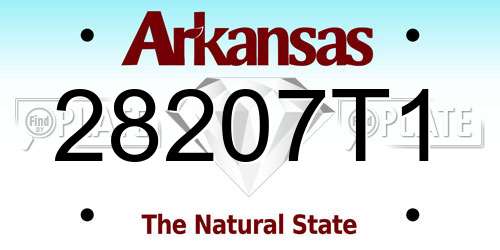 28207T1 Arkansas License Plate