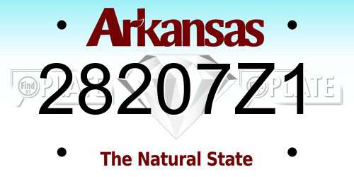 28207Z1 Arkansas License Plate