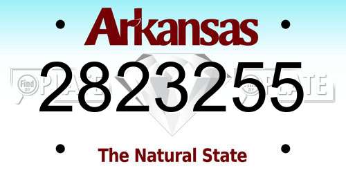 2823255 Arkansas License Plate