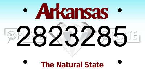 2823285 Arkansas License Plate
