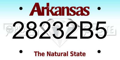 28232B5 Arkansas License Plate