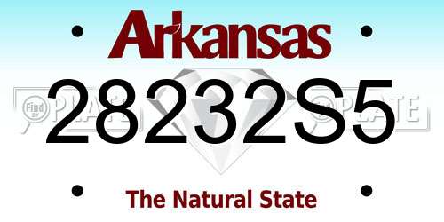 28232S5 Arkansas License Plate