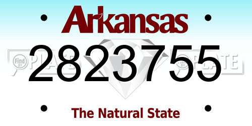 2823755 Arkansas License Plate
