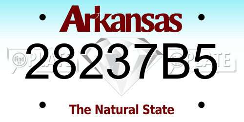 28237B5 Arkansas License Plate