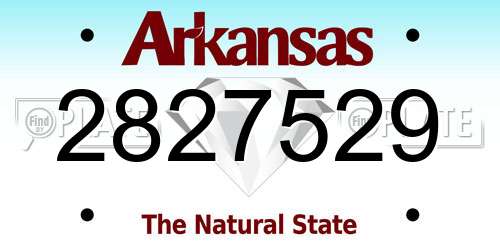2827529 Arkansas License Plate