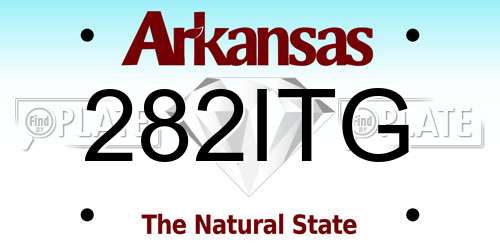 282ITG Arkansas License Plate