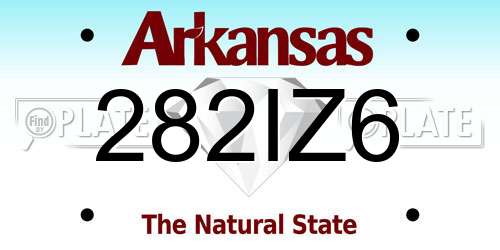 282IZ6 Arkansas License Plate