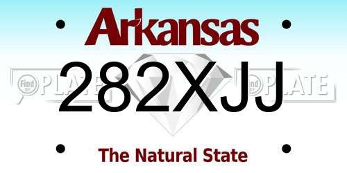 282XJJ Arkansas License Plate