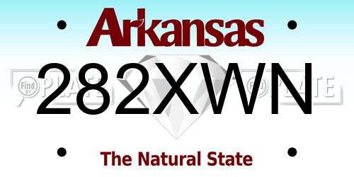 282XWN Arkansas License Plate