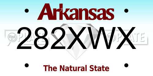 282XWX Arkansas License Plate