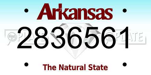 2836561 Arkansas License Plate