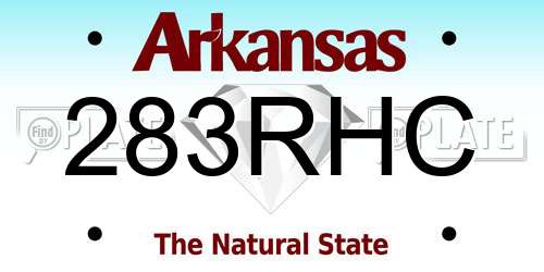 283RHC Arkansas License Plate