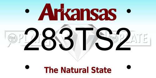 283TS2 Arkansas License Plate