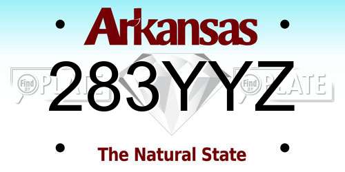 283YYZ Arkansas License Plate