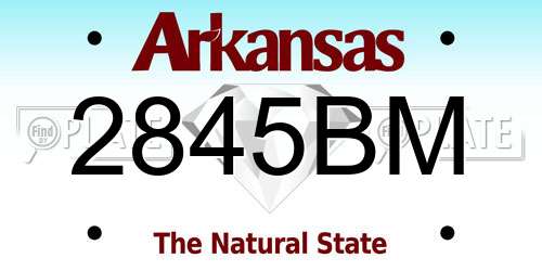 2845BM Arkansas License Plate