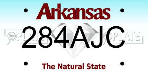 284AJC Arkansas License Plate