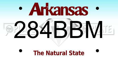 284BBM Arkansas License Plate
