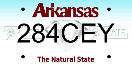 284CEY Arkansas License Plate