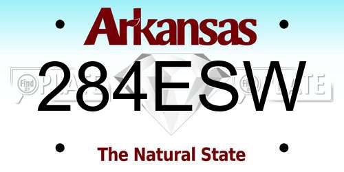 284ESW Arkansas License Plate