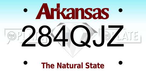 284QJZ Arkansas License Plate