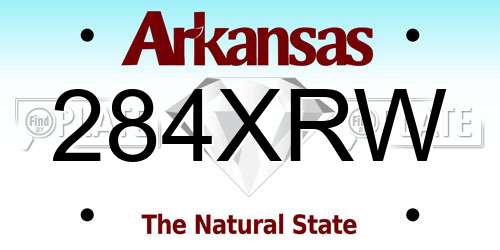 284XRW Arkansas License Plate