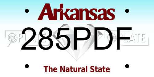 285PDF Arkansas License Plate