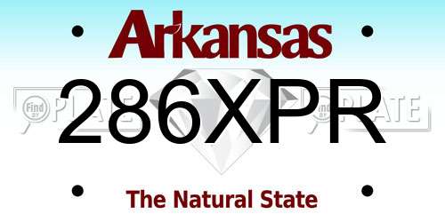 286XPR Arkansas License Plate