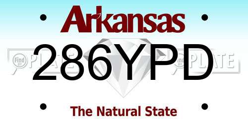 286YPD Arkansas License Plate
