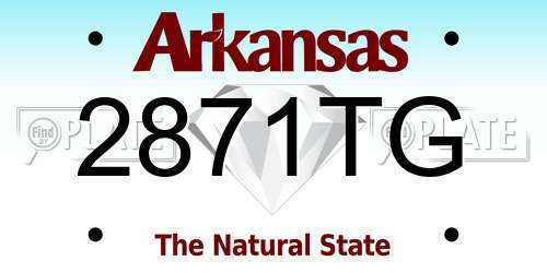 2871TG Arkansas License Plate