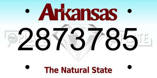 2873785 Arkansas License Plate