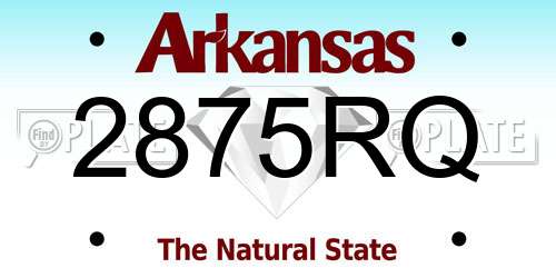 2875RQ Arkansas License Plate
