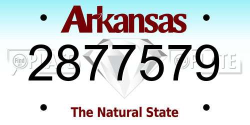 2877579 Arkansas License Plate