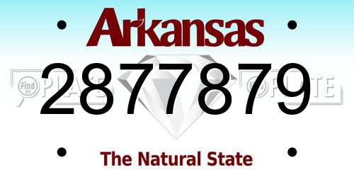 2877879 Arkansas License Plate