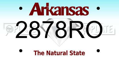 2878RO Arkansas License Plate