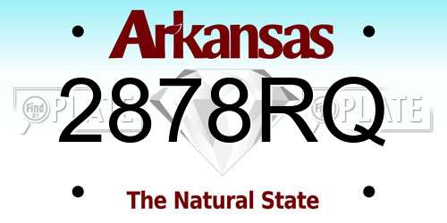2878RQ Arkansas License Plate