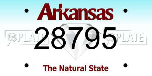 28795 Arkansas License Plate